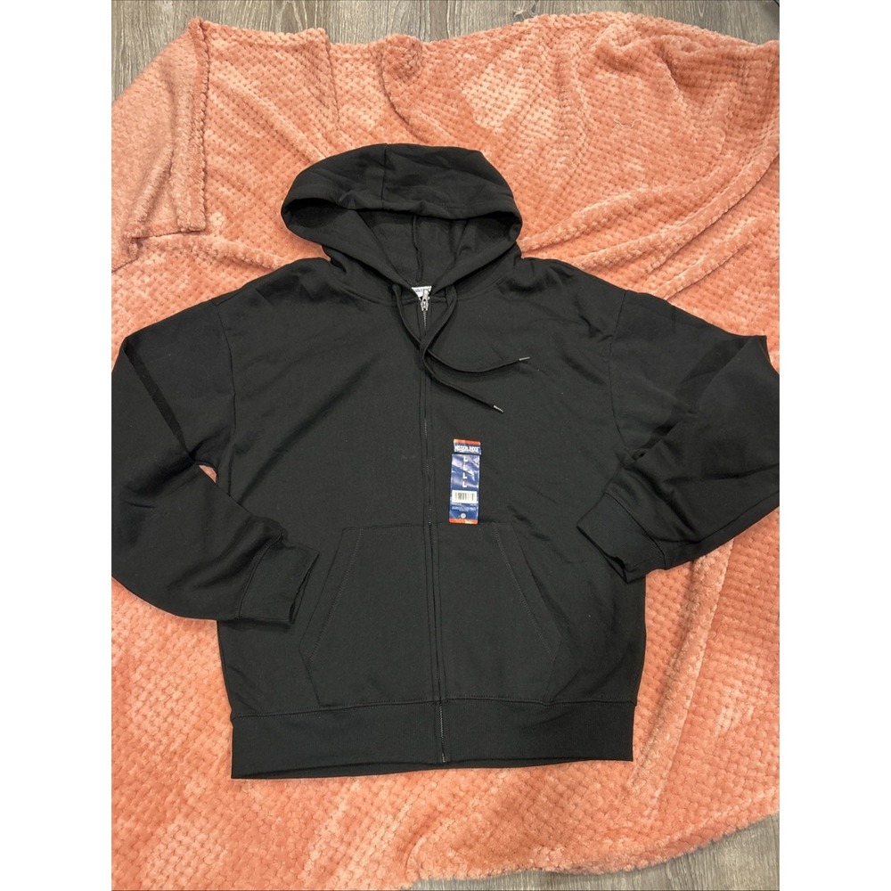 Mission Ridge Men's Black Long Sleeve Full Zip Hooded Hoodie Sweatshirt‎ Size L